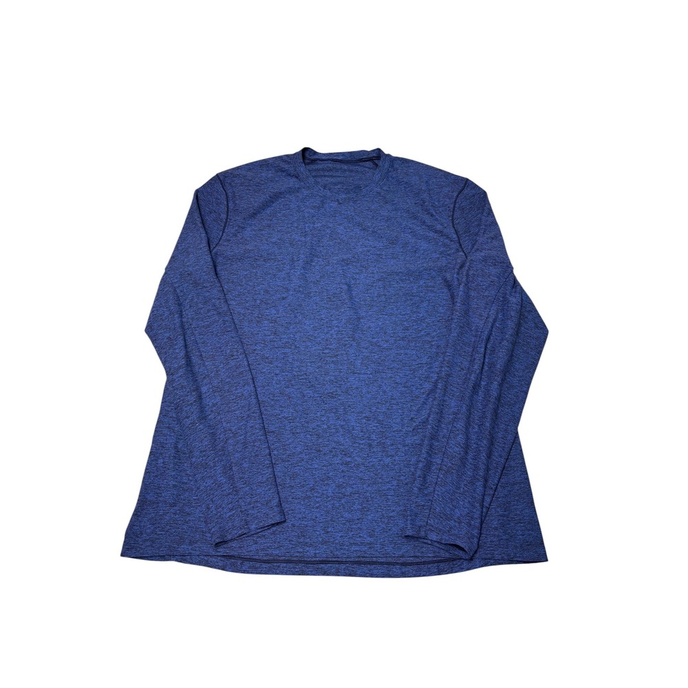 Lululemon Metal Surge Warm‎ Long Sleeve Shirt Mens XL Blue Heathered Performance